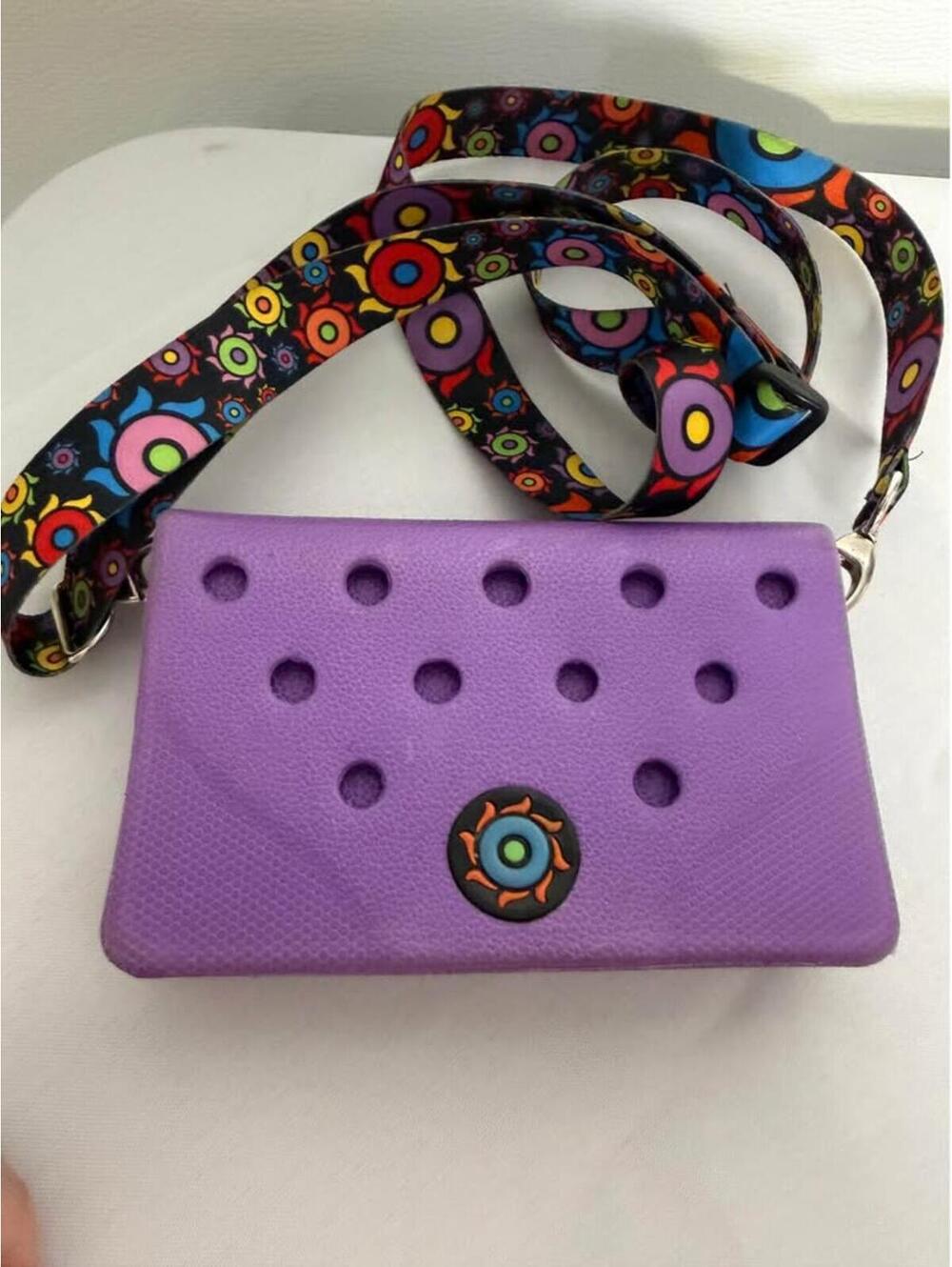Purple Crossbody Bag croc style
